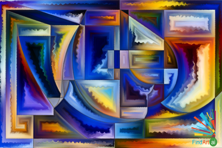 Symphony of Form & Color: Geometric Dance in Vibrant and Emotive Hues