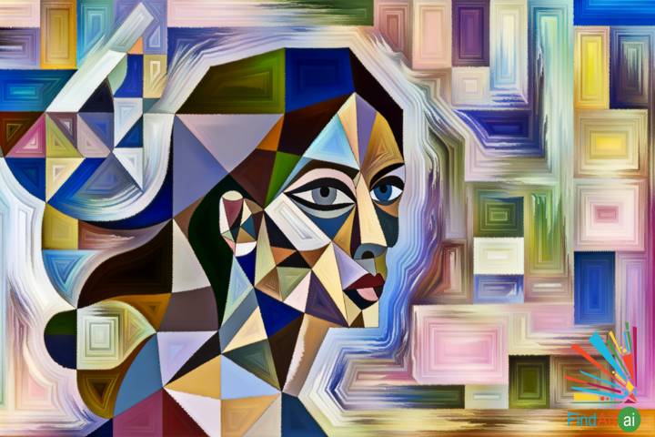Complex Cubist Portrait: A Mosaic of Identity, Wisdom, and Evolving Energy