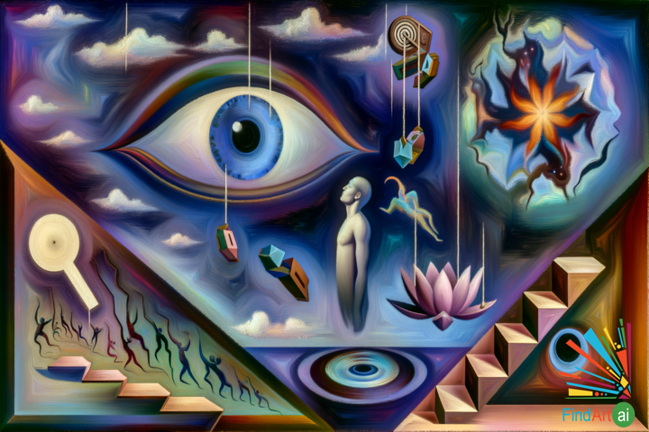 Whispers of the Subconscious: A Dreamscape Merging Imagination, Reality, and Cultural Symbols