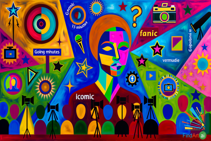 Vibrant Pop Art: Capturing the Illusory Nature of Modern Celebrity and Fame