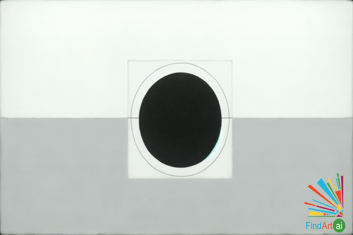 Solitary Black Circle: A Minimalist Exploration of Isolation and Unity in the Cosmos