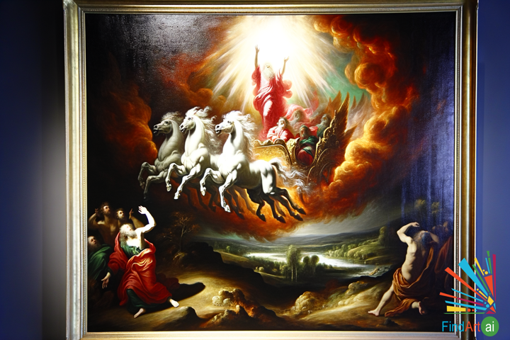 Elijah's Fiery Ascent: A Baroque Masterpiece of Divine Drama and Movement