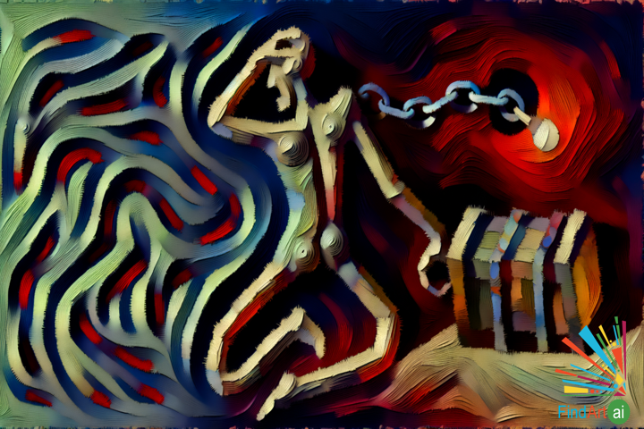 Expressionist Painting: Chaotic Colors Depicting Human Suffering and Fragile Hope