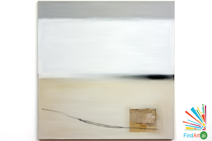Minimalist Painting: Exploring Materiality with Texture, Form, and Space on a White Canvas