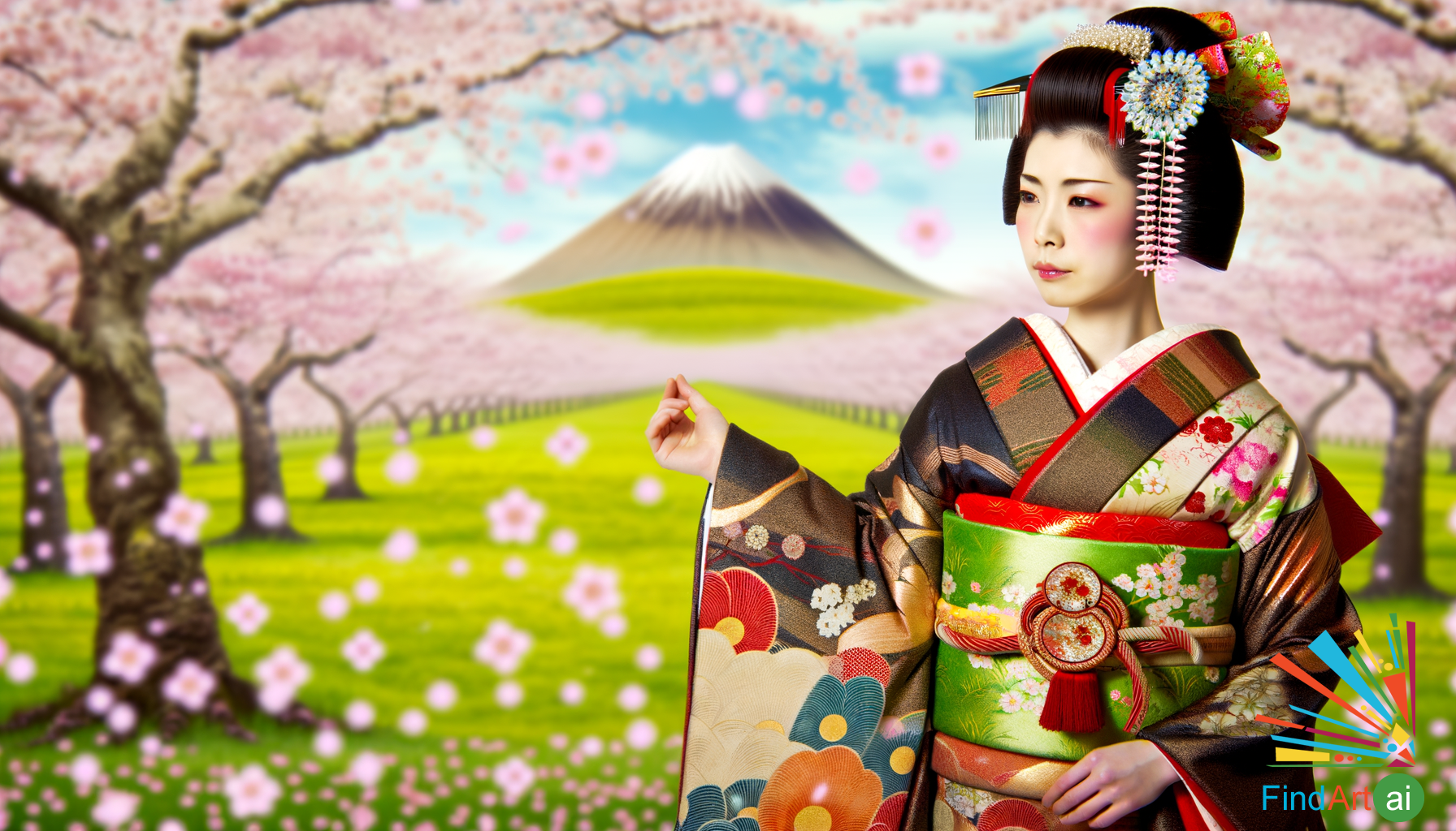 Elegance of the Floating World: Edo Japan's Beauty & Fashion in a Vivid Kimono Scene