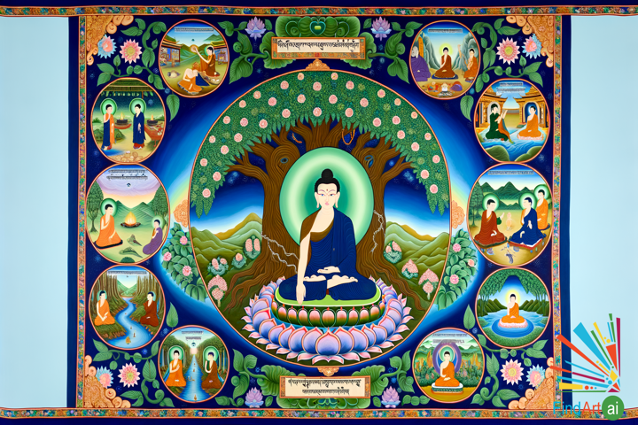 Thangka Art: The Enlightened Journey of Buddha from Birth to Parinirvana