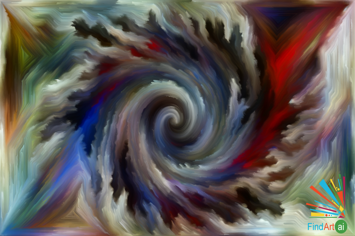 Eclipse of the Psyche: A Vortex of Clashing Colors and Emotional Tension