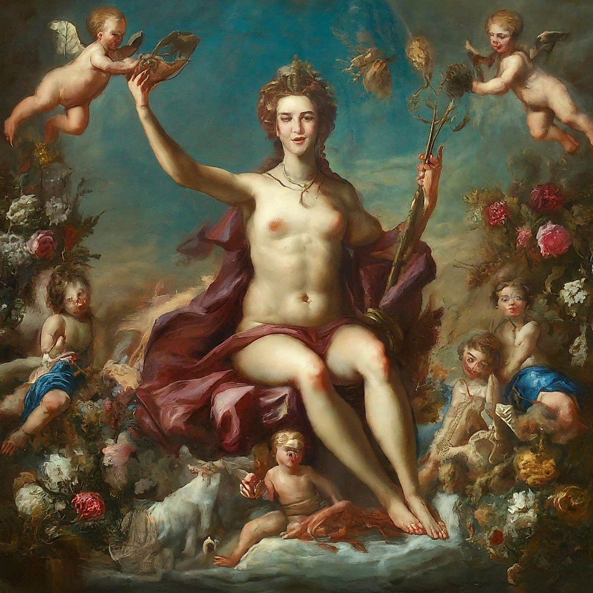 Baroque Paintings in Mythological and Historical Subjects themed style