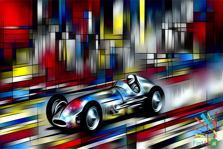 Futurism's Essence: Racing Car's Speed and Modernity in a Dynamic Urban Landscape