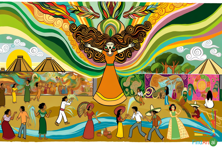 Vibrant Mural Celebrates Mexico's Heritage and Unity Through Mother Earth Symbolism