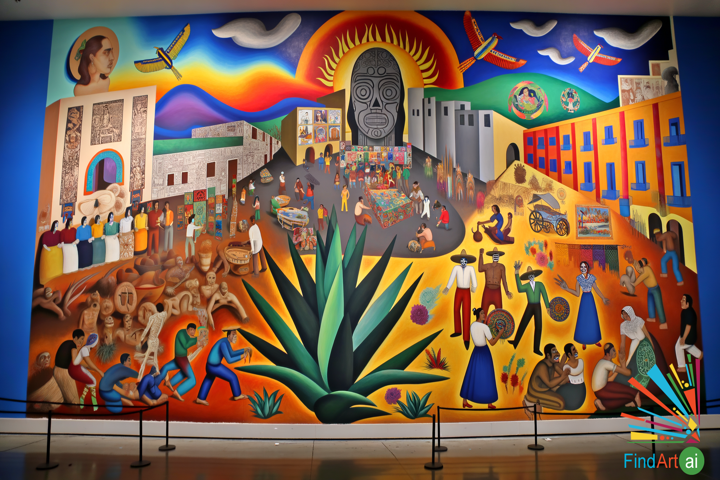 Echoes of Heritage: A Mural Celebrating Mexican Identity with History and Modernity