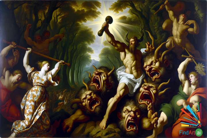 The Triumph of Hercules: A Baroque Masterpiece of Heroism and Mythological Drama