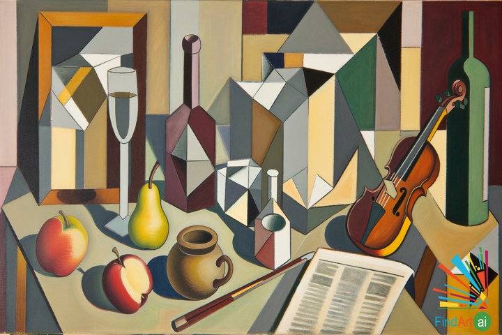 Fractured Harmony: Exploring Cubism Through Geometric Deconstruction of Everyday Objects