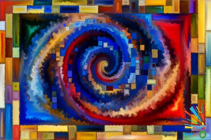 Abstract Art: A Dance of Color and Form in a Vortex of Energy and Balance
