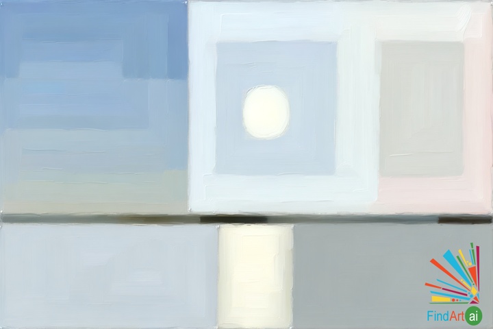 Essence of Clarity: Minimalist Painting Capturing Tranquil Morning's Serene Purity