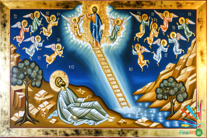 Jacob's Ladder: An Orthodox Icon of Divine Vision and Eternal Connection