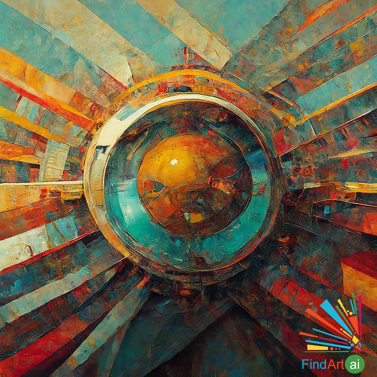 Futurism Paintings with Technological Progress Theme
