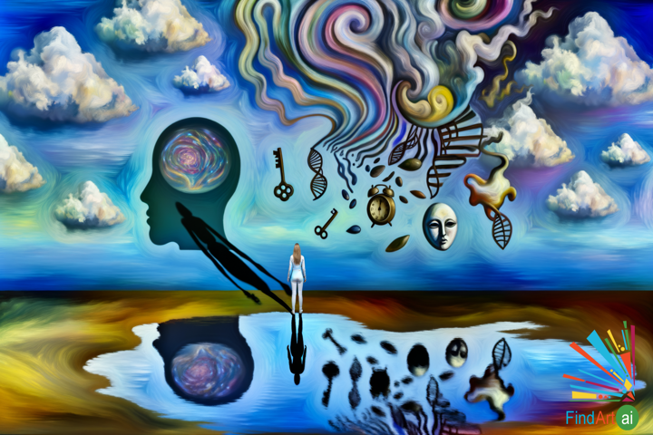 Surreal Landscape: A Labyrinth of Shadows, Time, Secrets, and Identity