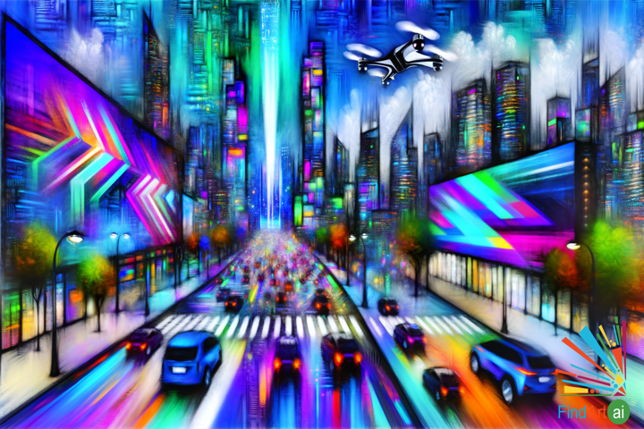 Exploring Urban Futurism: A Canvas of Skyscrapers, Neon Lights, and Sustainable Innovation