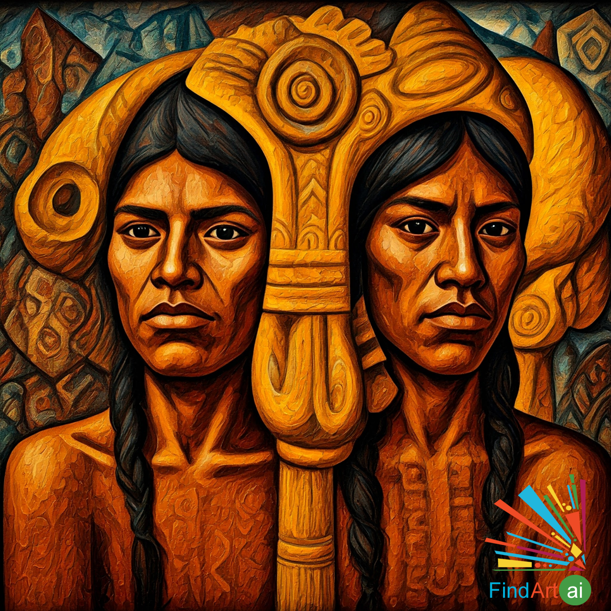 Mexican Muralism Paintings with Cultural Identity Theme