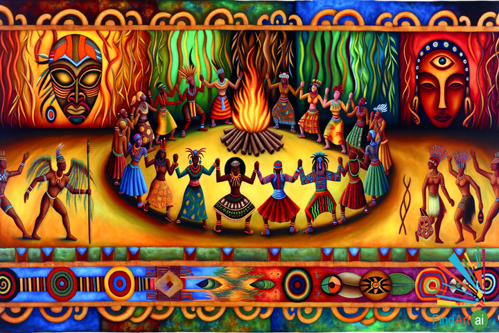 Eternal Echoes: A Vibrant Tribute to Africa's Ancestral Dance and Unity