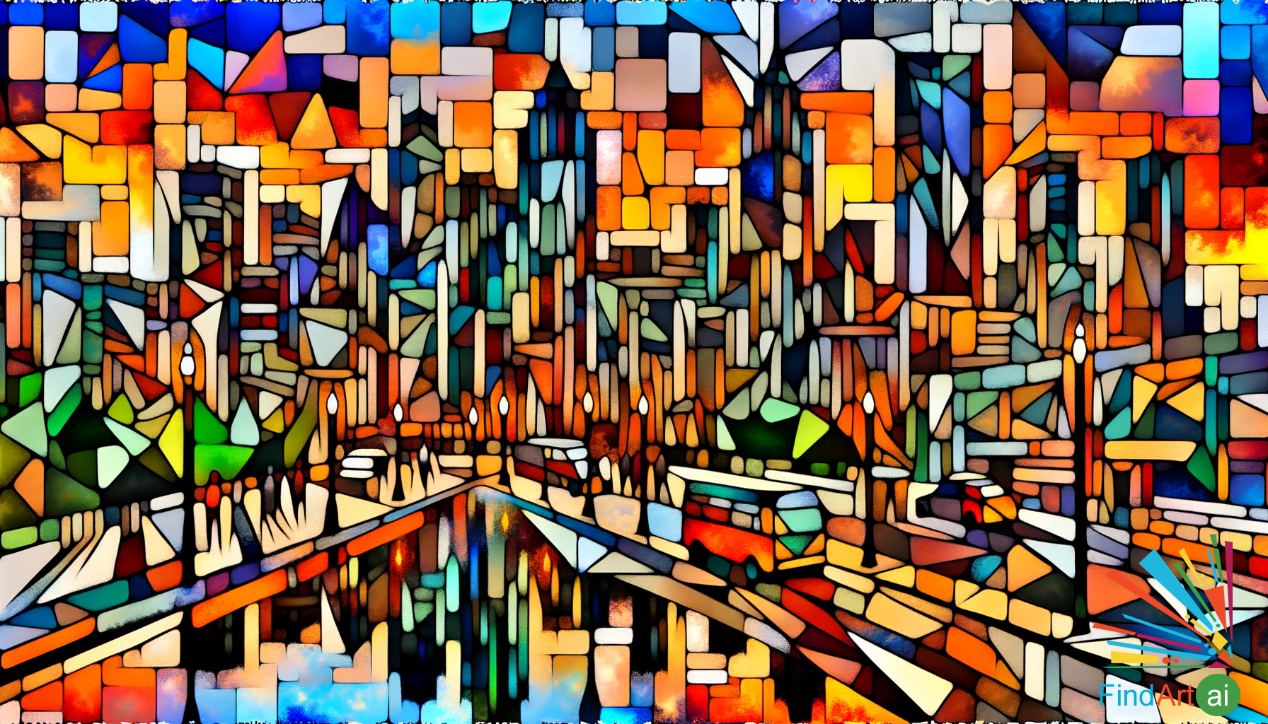 Exploring Urban Life: Cubism's Geometric Take on Skyscrapers, Streets, and Human Connection