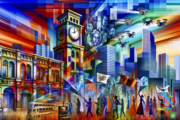 Cityscape Evolution: Where Timeless Classics Embrace Futuristic Innovation and Dynamic Change