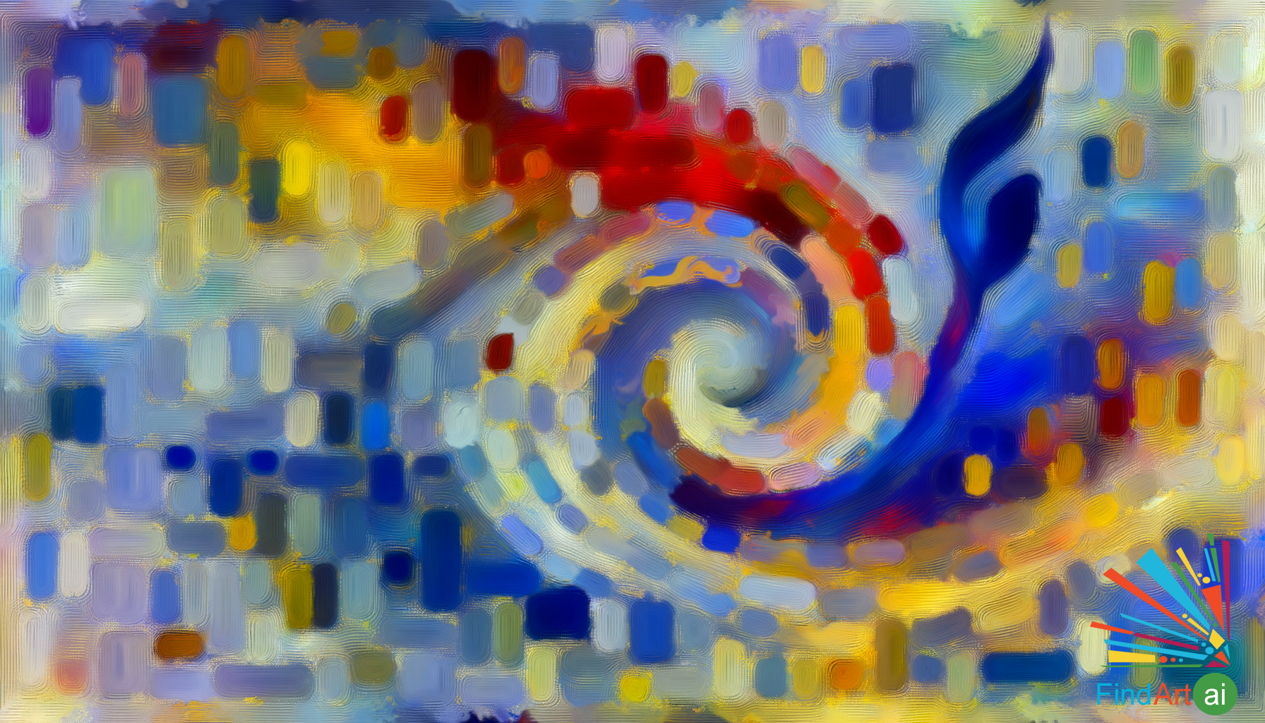 Exploration of Form and Color: A Symphony of Hues in a Vortex of Emotion