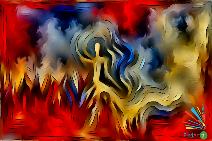 Fractured Harmony: An Abstract Journey Through Emotional Tension and Inner Conflict