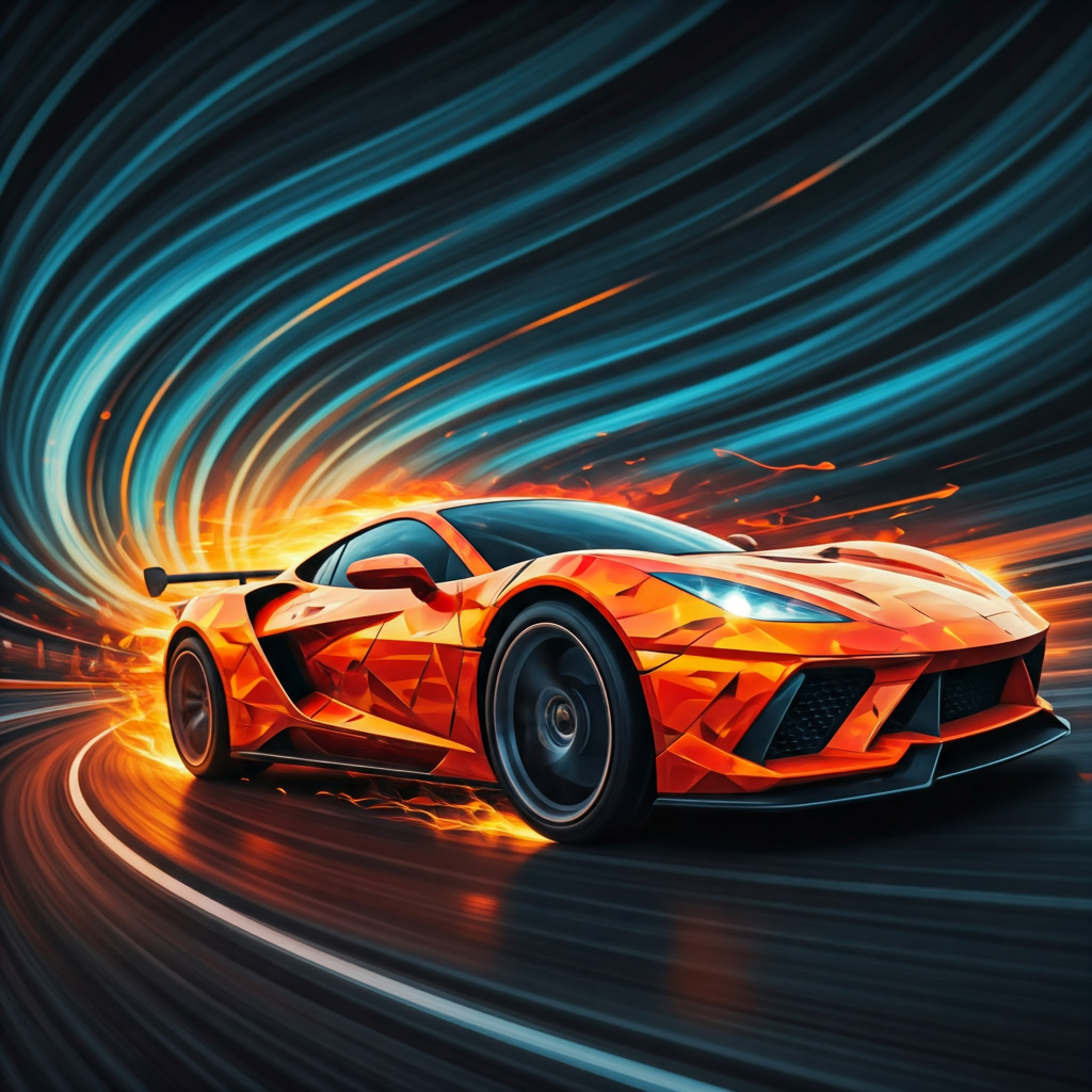 Futurism Paintings with Speed and Movement Theme