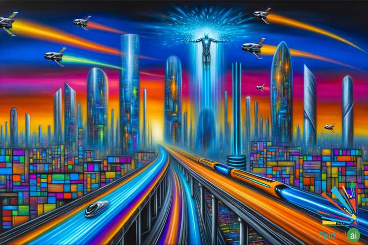 Symphony of Tomorrow: A Futuristic Cityscape of Technology and Humanity Convergence