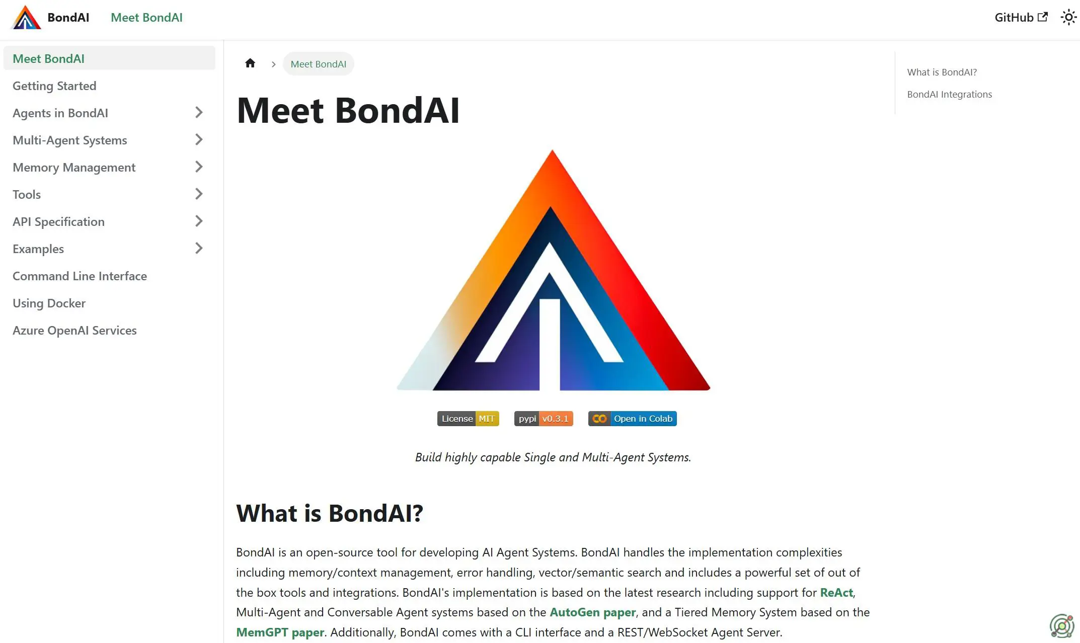 Open-source framework for developing AI agent systems with advanced memory management and integrations.