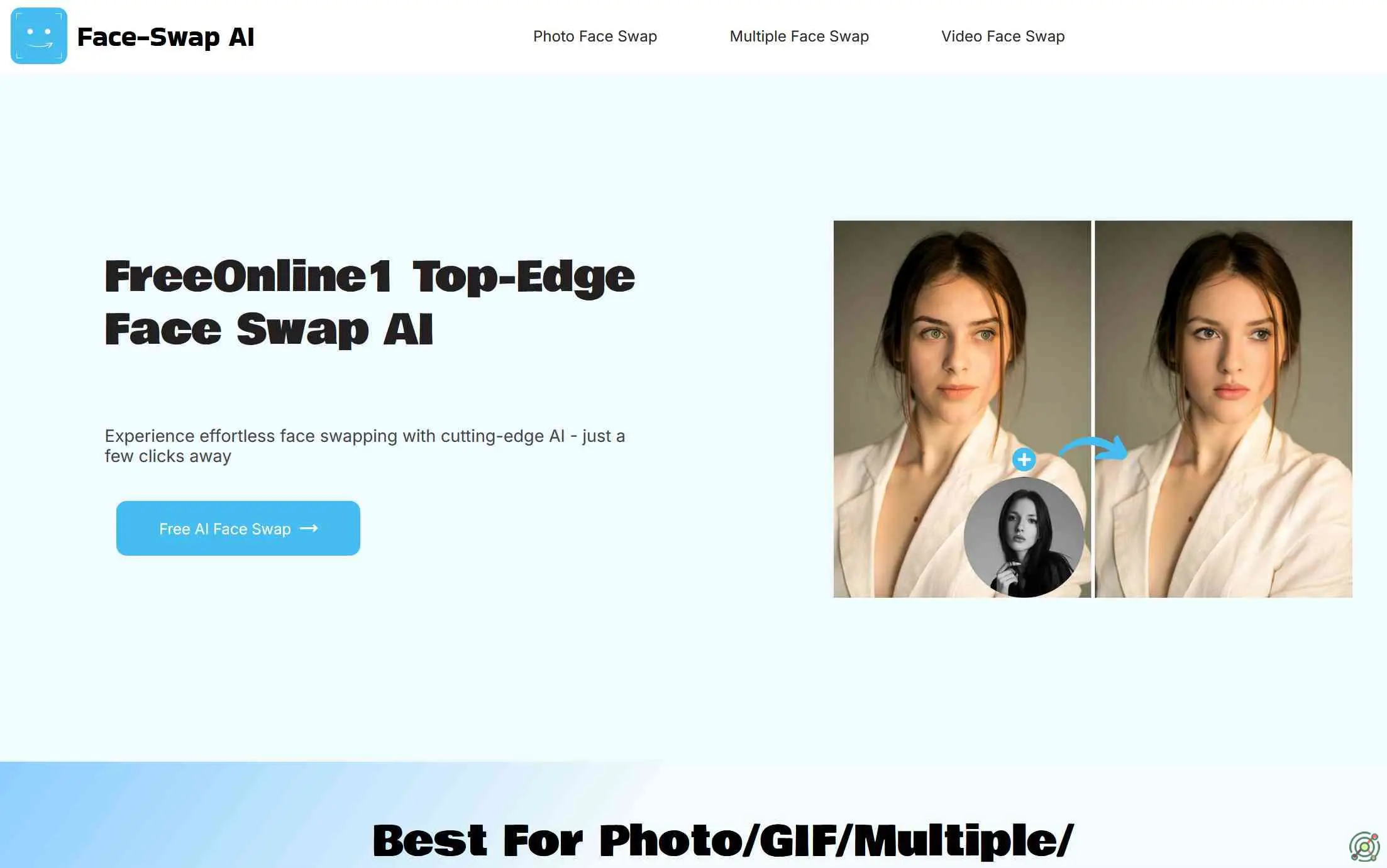 An online tool that enables users to seamlessly swap faces in photos and videos using advanced AI technology.