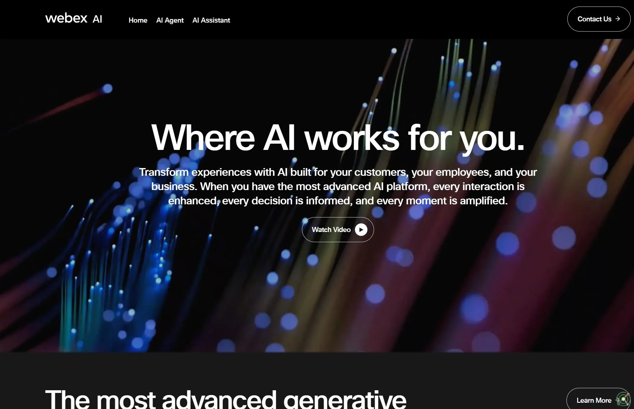 AI-powered solutions by Cisco's Webex to enhance customer interactions and employee productivity through intelligent automation.