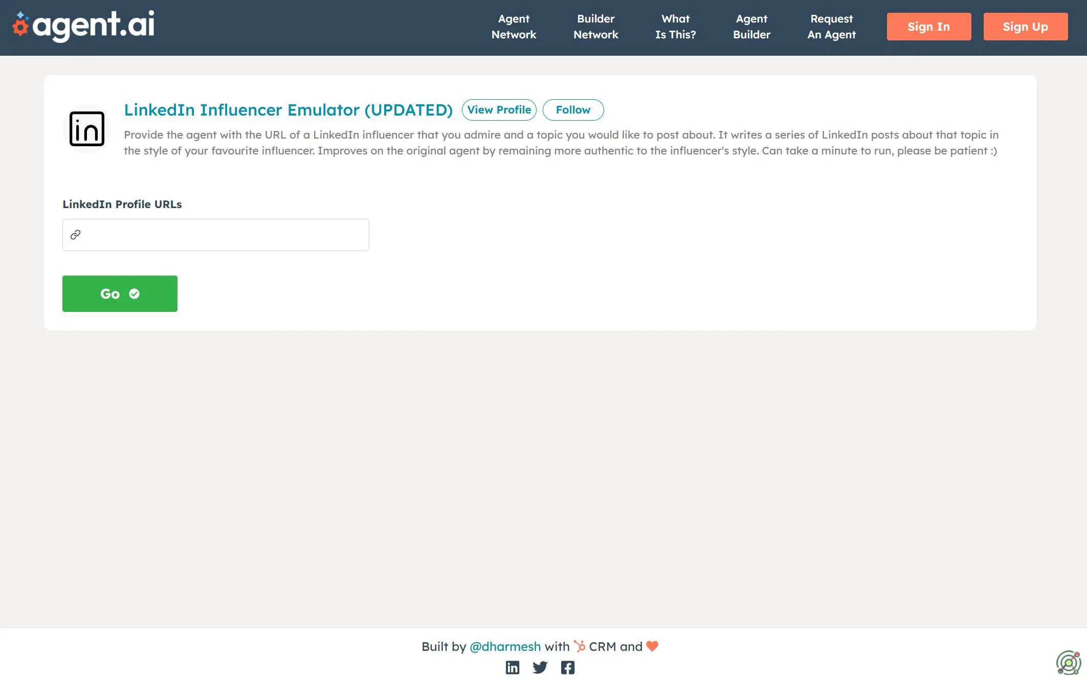 AI agent that crafts LinkedIn posts emulating the style of selected influencers.