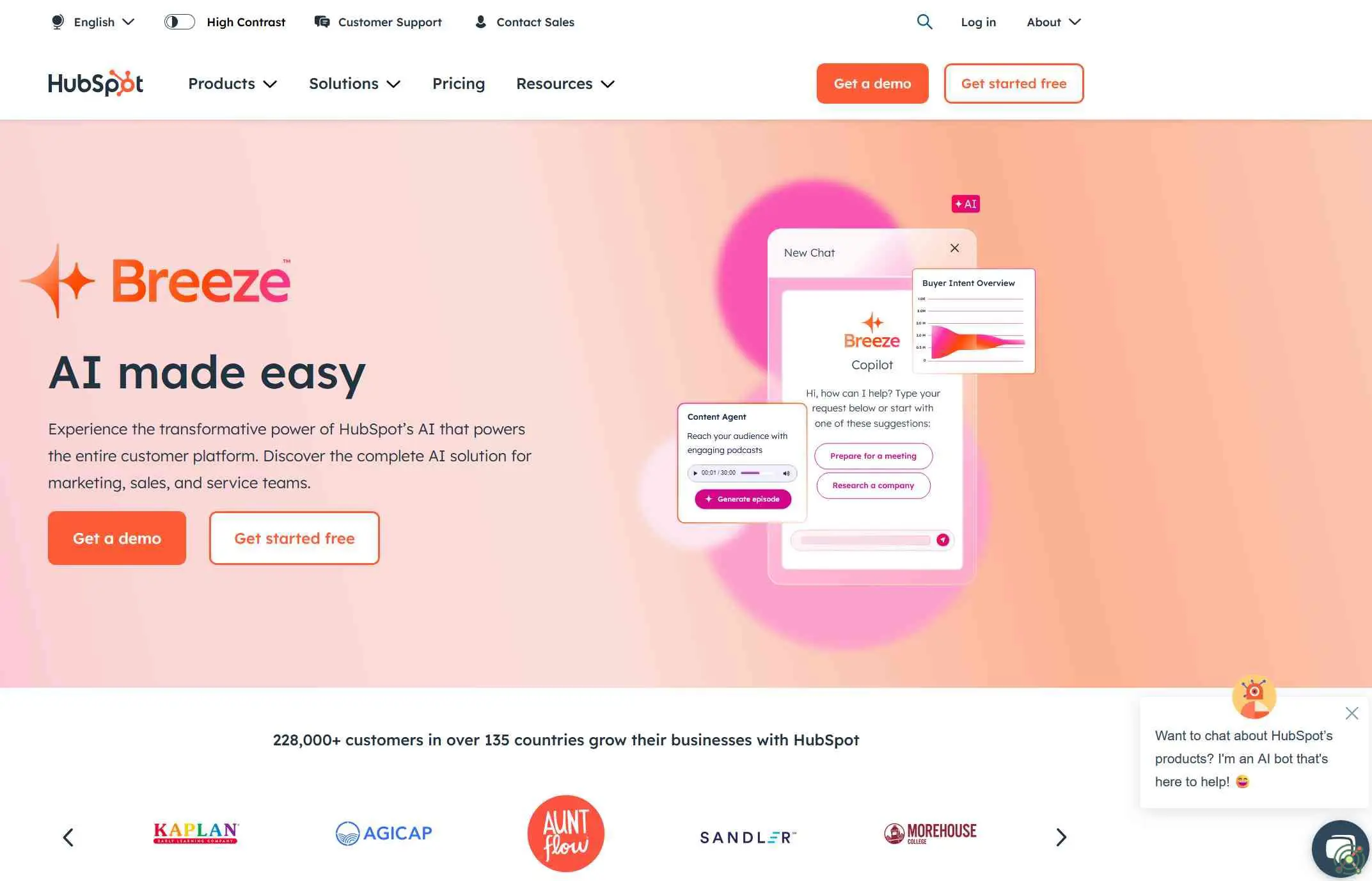 An AI-powered suite integrated into HubSpot's customer platform, enhancing marketing, sales, and service processes with intelligent automation and insights.