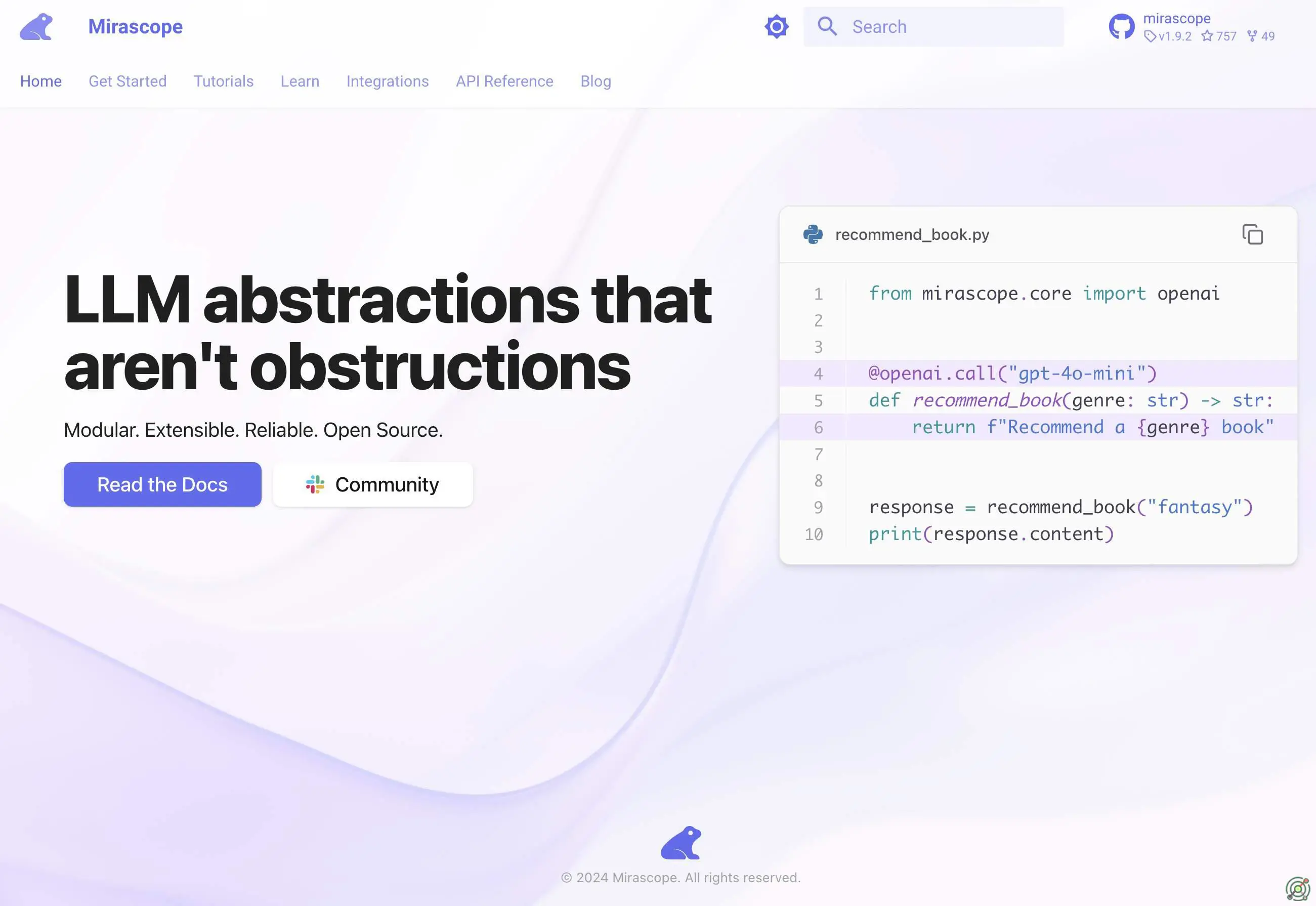 An open-source library providing flexible and user-friendly abstractions for working with Large Language Models (LLMs) across various providers.