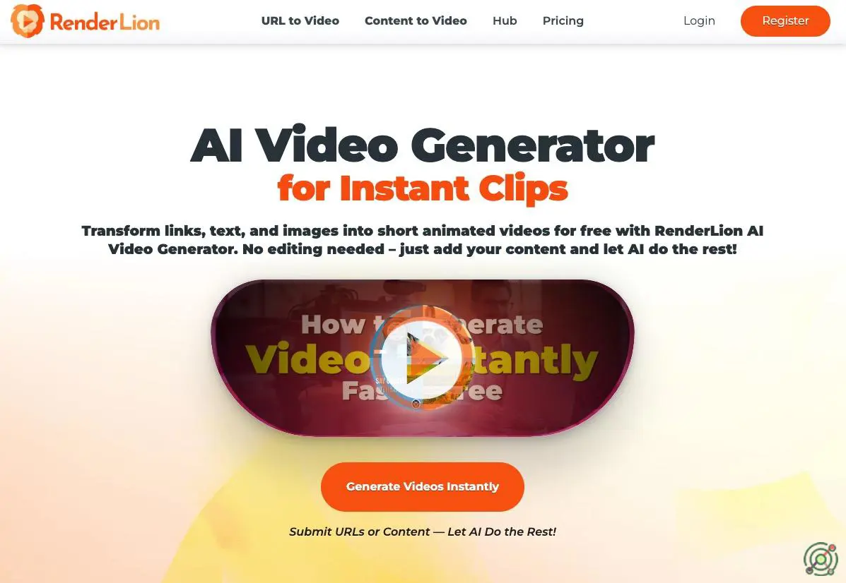 AI video generator transforming text, images, and URLs into branded, multi-format videos for social media and marketing.