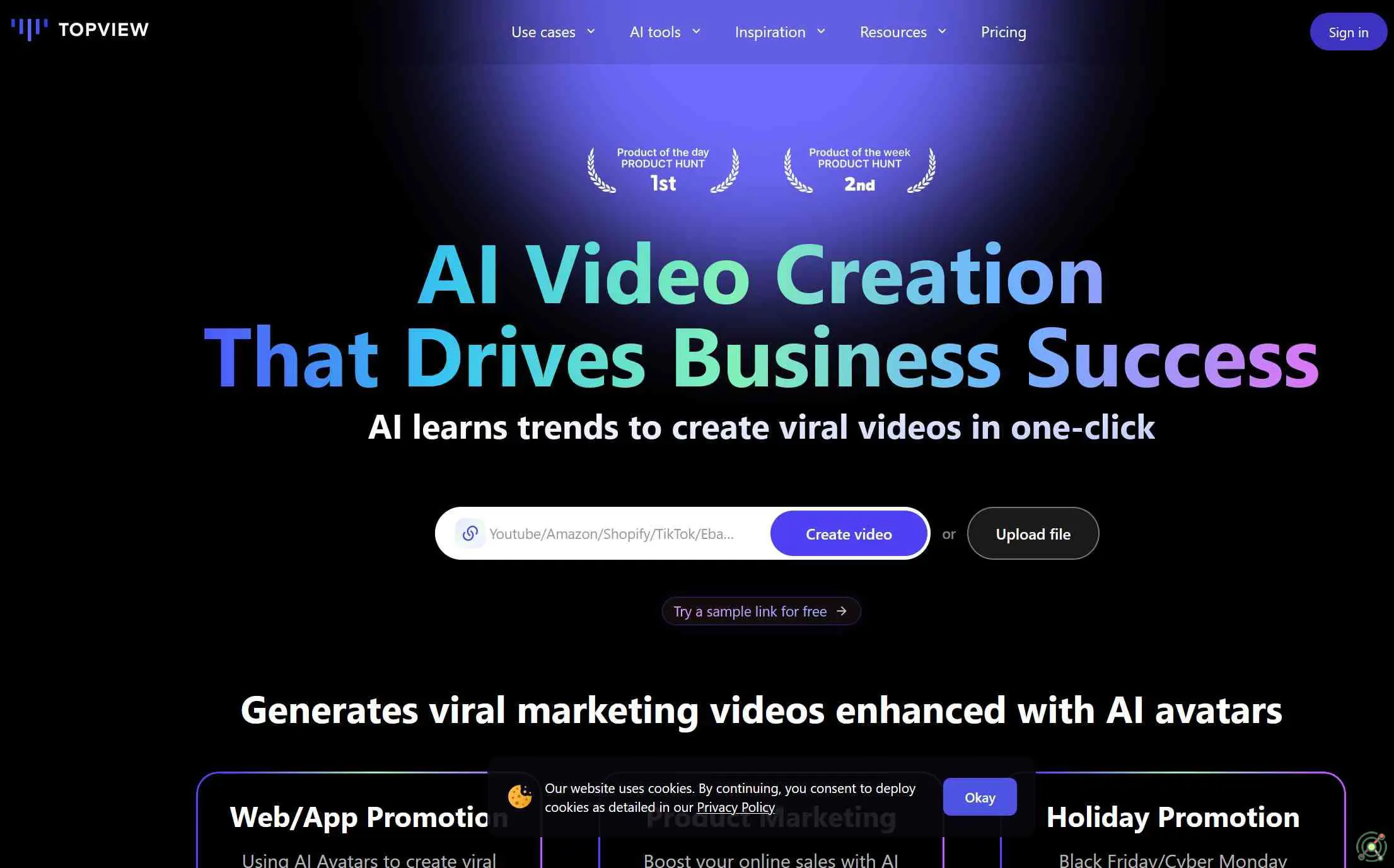 An AI-powered online video editor that transforms media assets or links into professional, viral-ready videos with just one click.