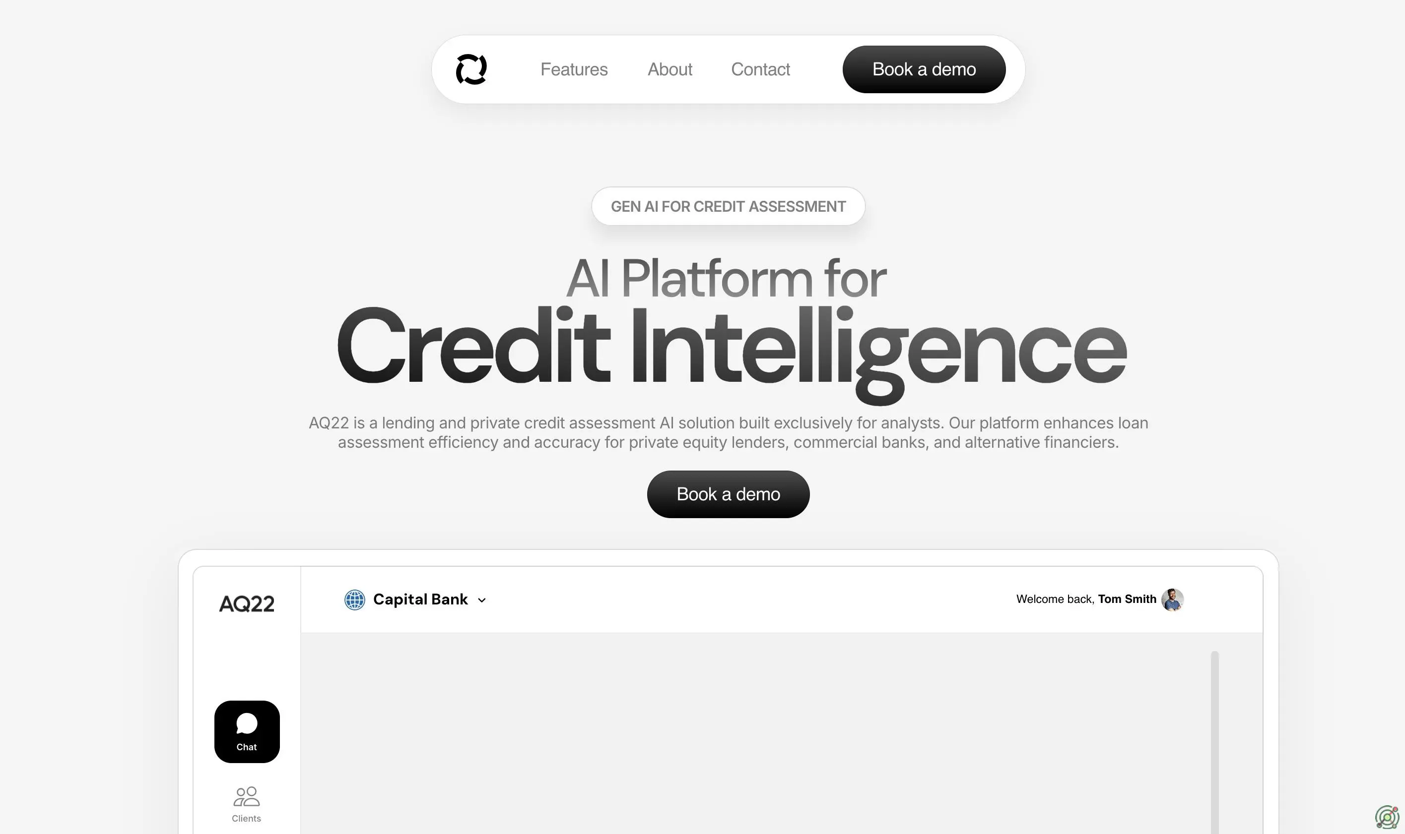 AI‑powered platform automating credit and loan assessment for banks and lenders.