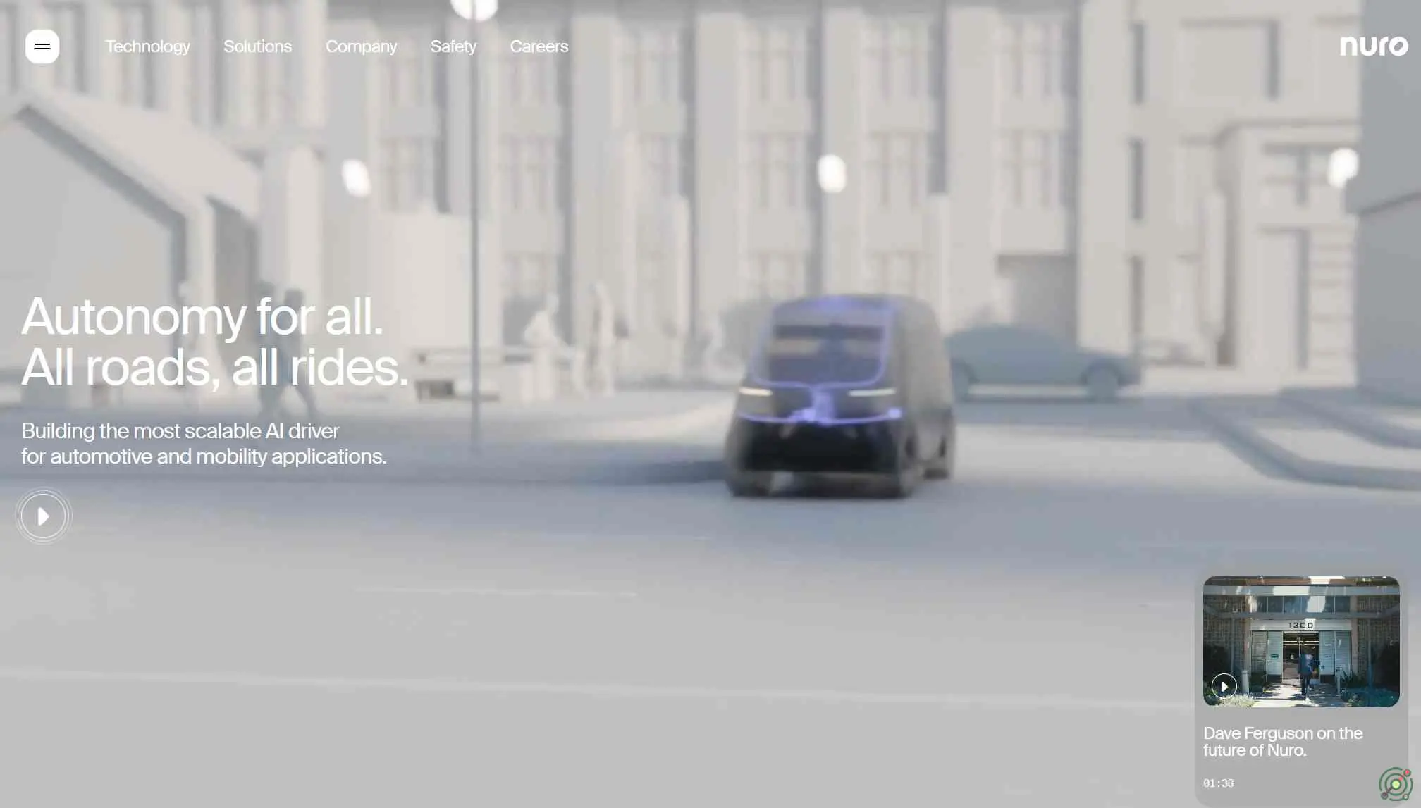 A robotics company specializing in autonomous delivery vehicles designed to transport goods efficiently and safely.