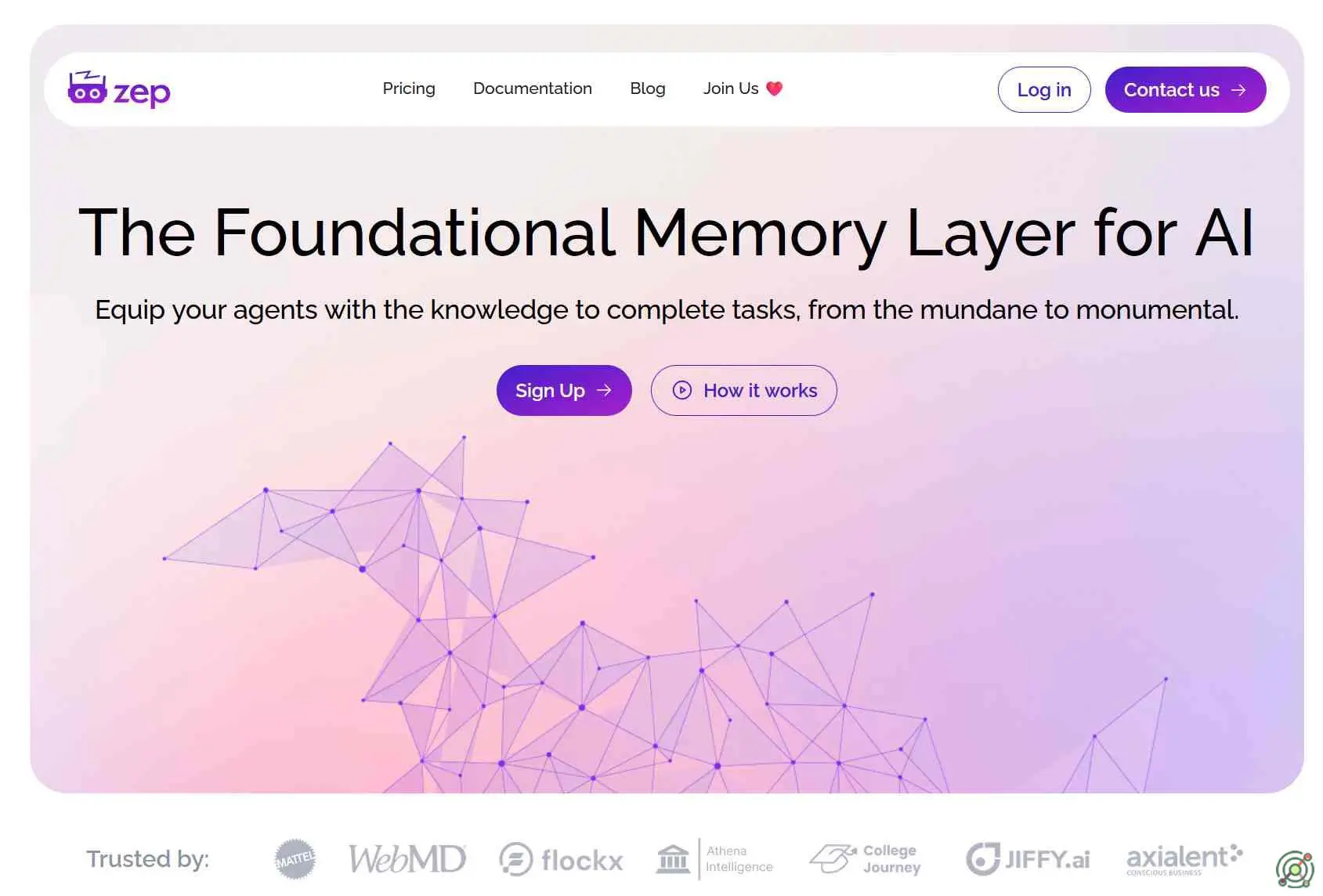 A memory platform for AI agents that continuously learns from user interactions and business data, enhancing personalization and accuracy.