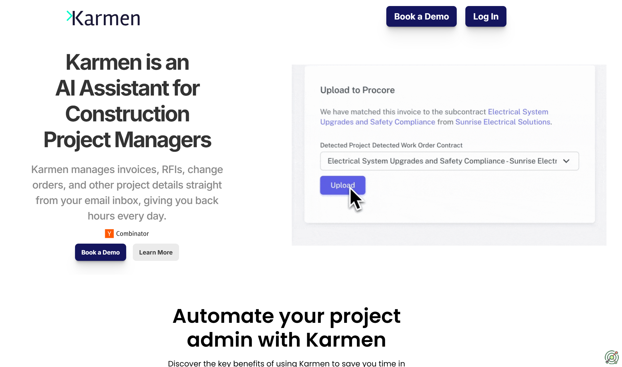 An AI assistant automating administrative tasks for construction project managers.