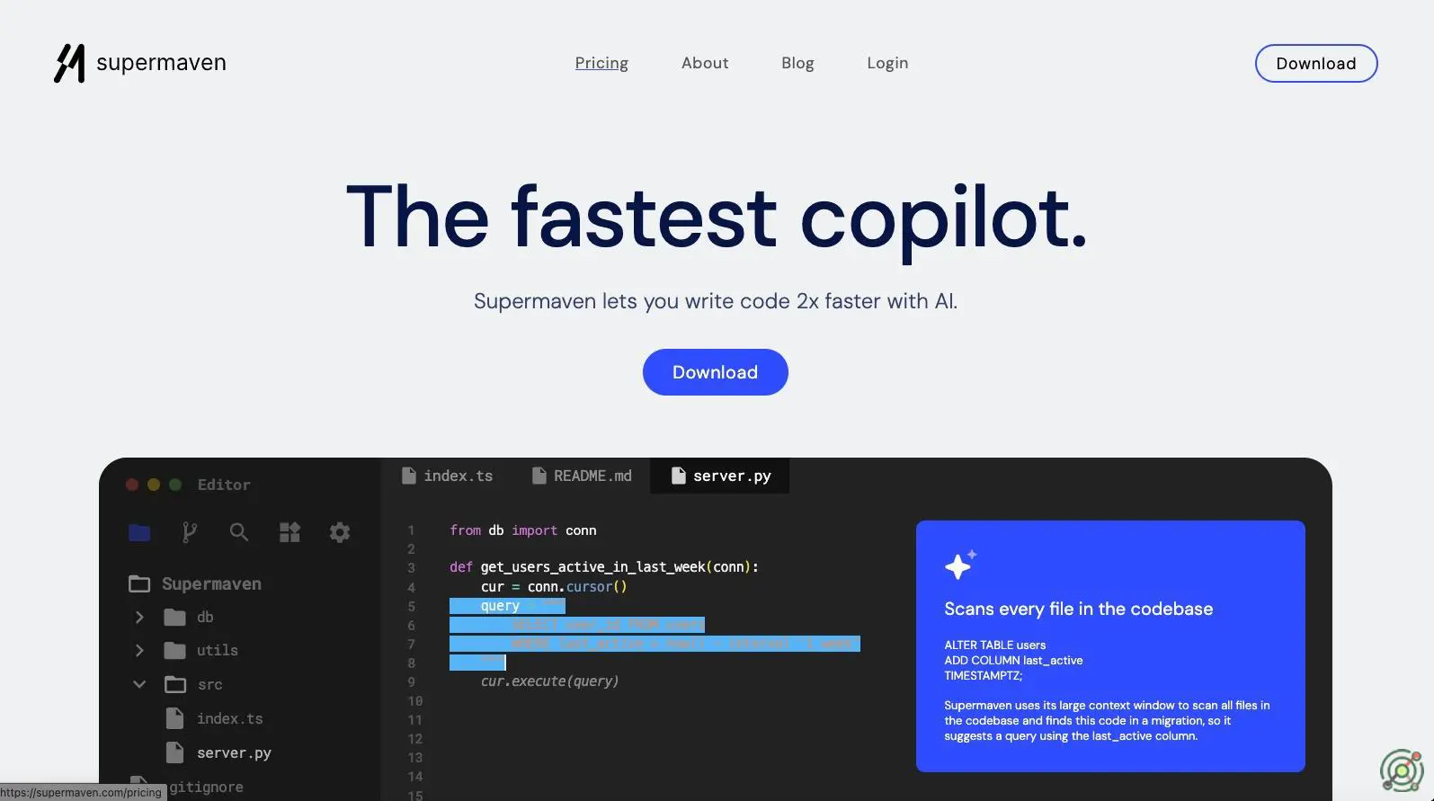 An AI-powered code completion tool offering a 1 million token context window for enhanced code suggestions and seamless IDE integration.