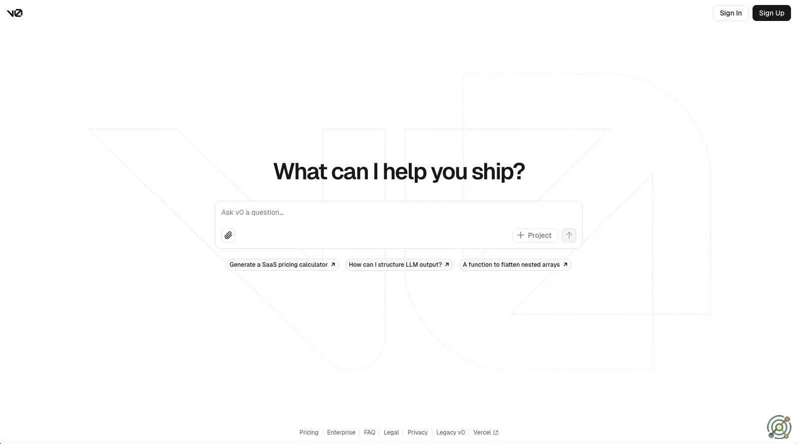 An AI-powered coding assistant designed to streamline web development by generating user interfaces and code snippets from simple text prompts.
