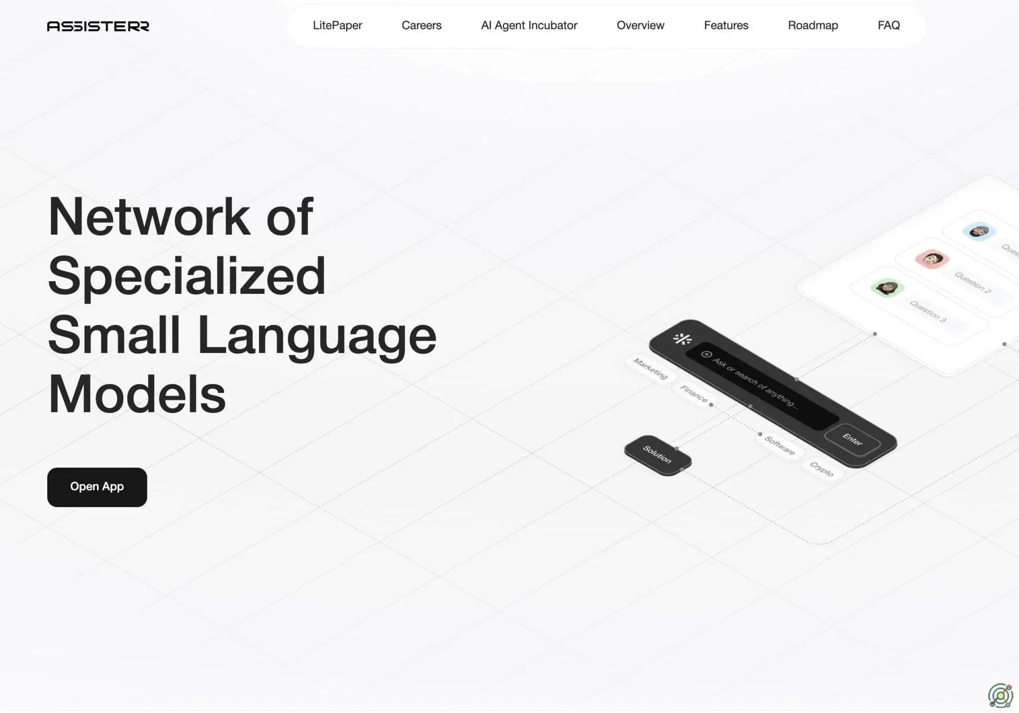 A decentralized AI platform enabling users to create, own, and monetize Small Language Models (SLMs) without technical expertise.