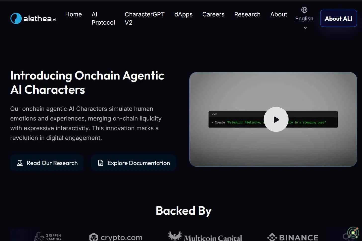 A platform merging AI and blockchain to create intelligent NFTs (iNFTs), enabling decentralized ownership and interaction with AI-generated characters.