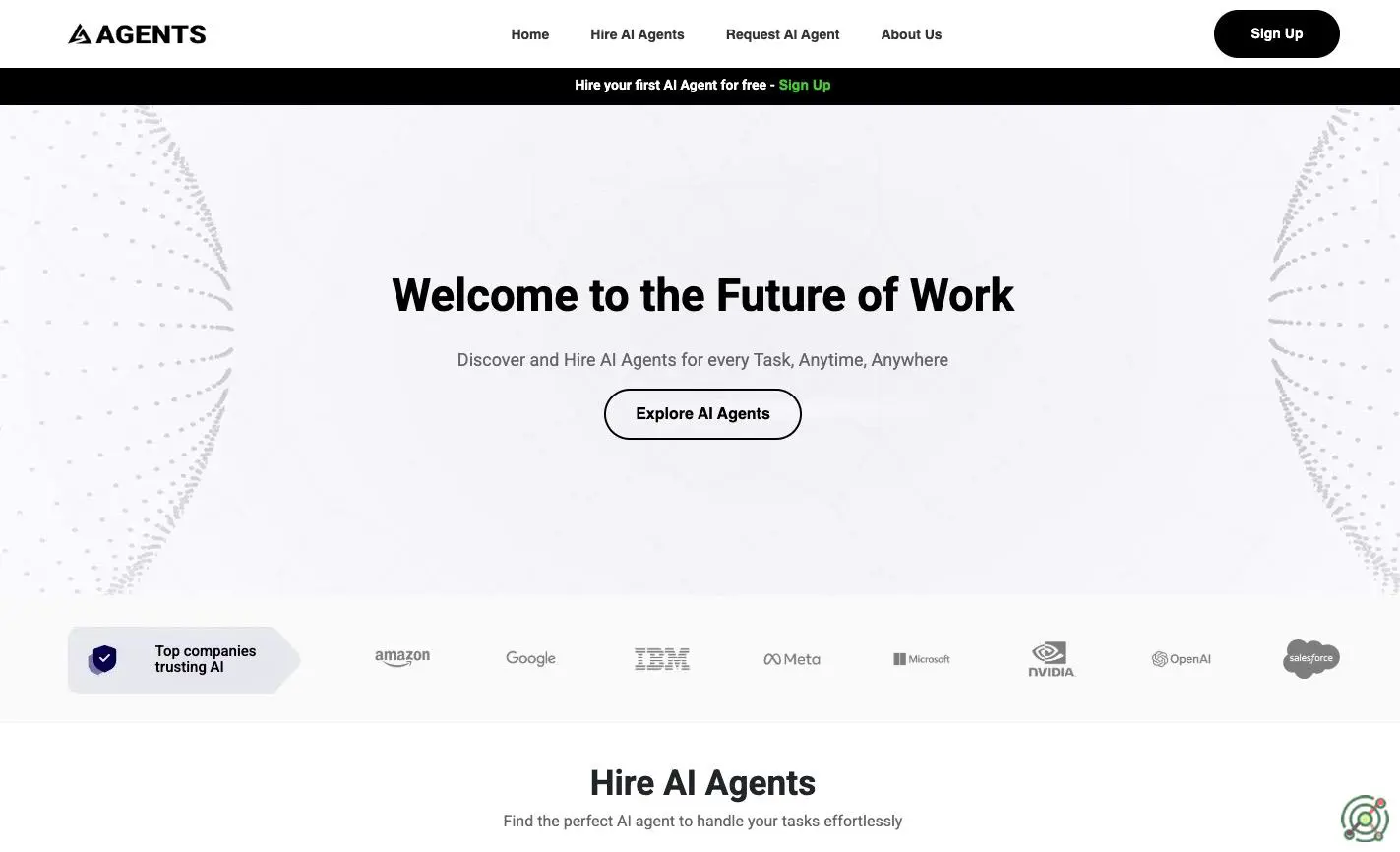 A platform to hire AI agents for automating tasks across various business functions, enhancing productivity and efficiency.