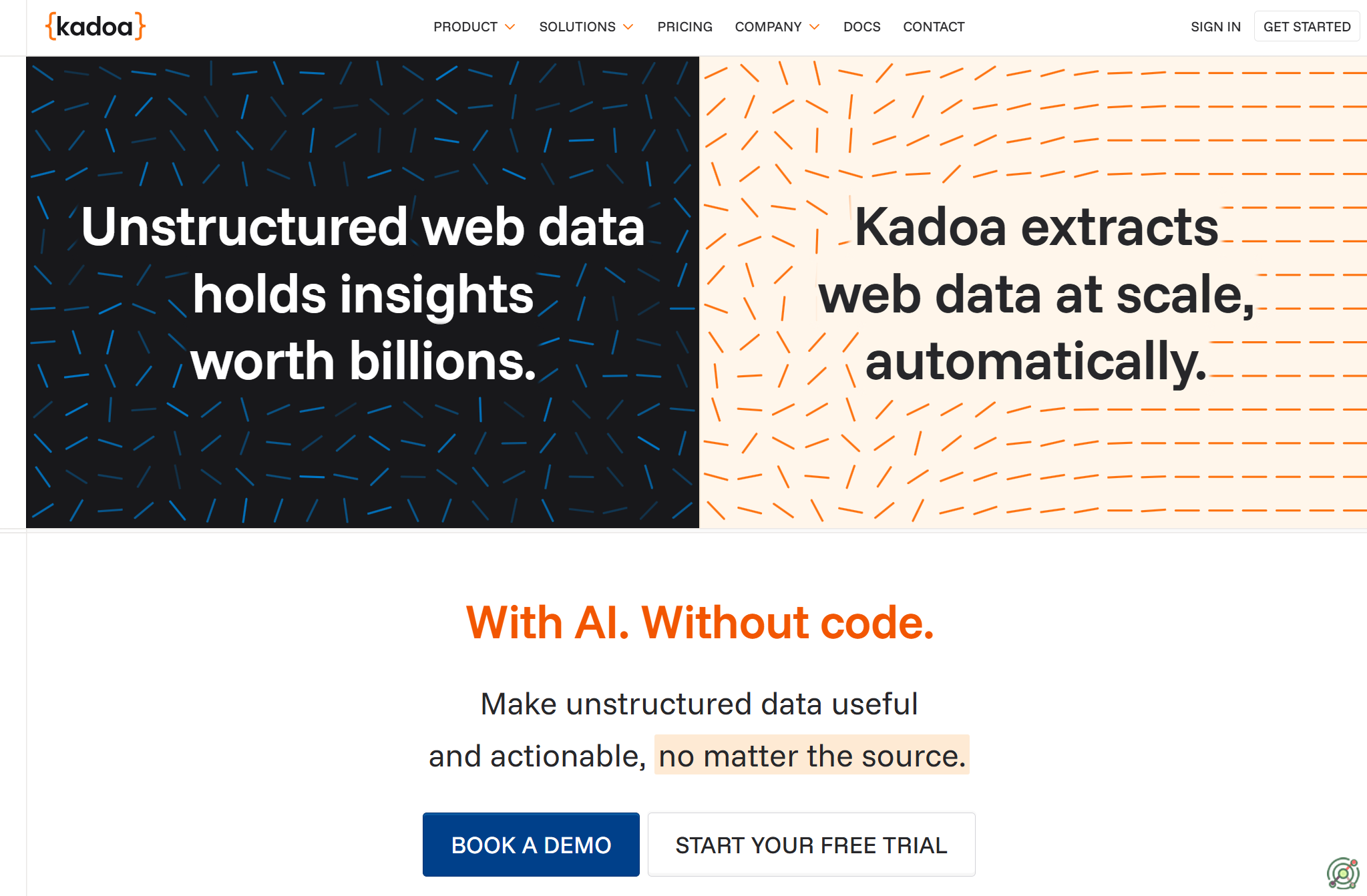 An AI-powered platform for extracting and transforming unstructured web data at scale without coding.