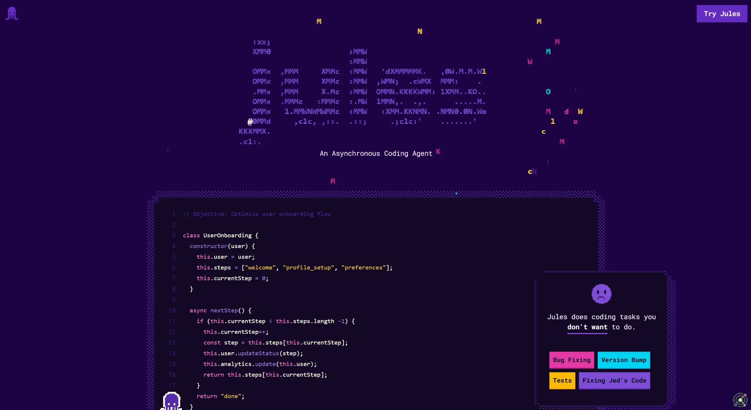 An asynchronous AI coding agent by Google that autonomously handles tasks like bug fixes and test writing within GitHub workflows.